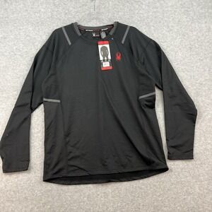 Spyder Men's Long Sleeve Active Shirt Moisture-Wicking Stretch M NWT Black